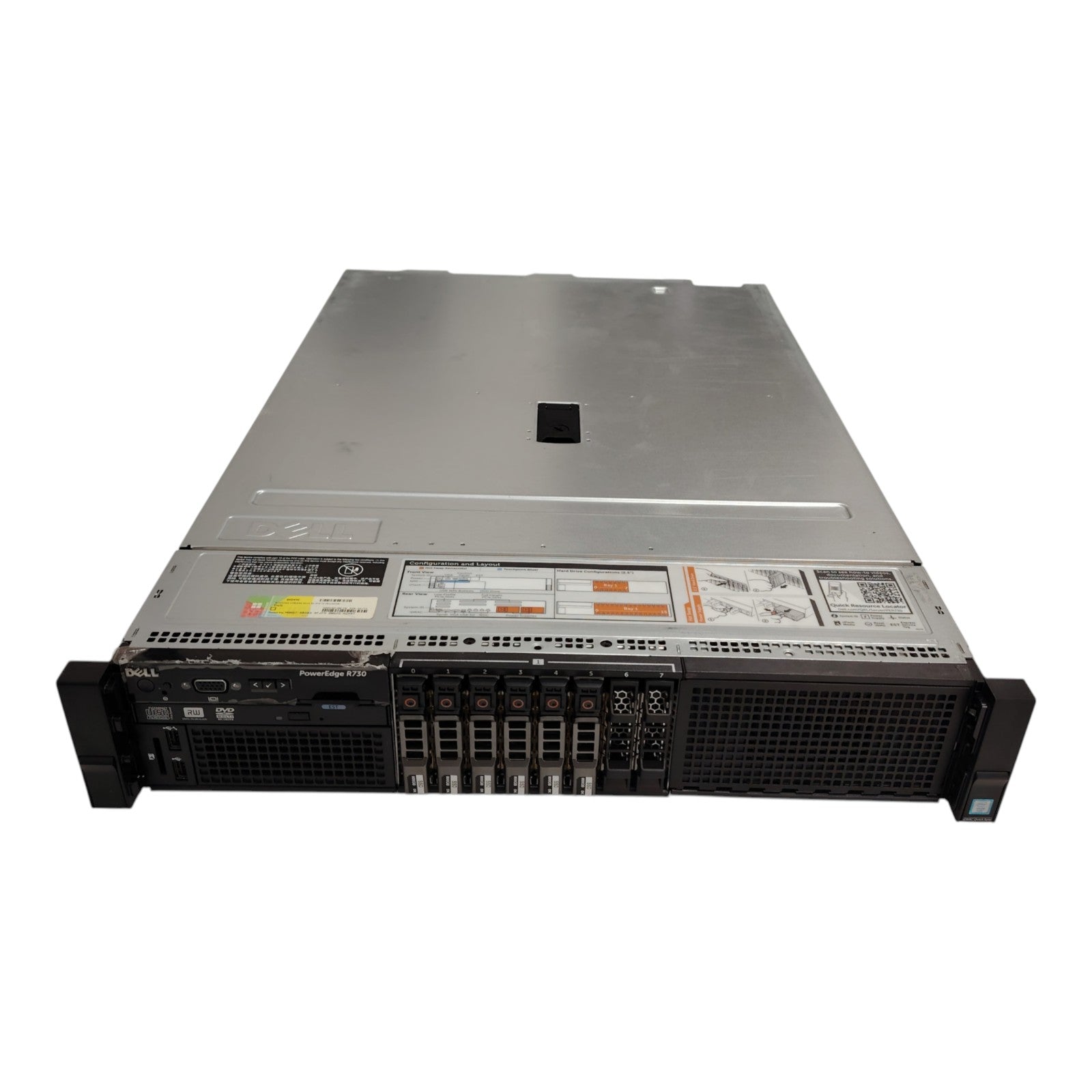 Dell PowerEdge R730 Rack Server | 2x Intel Xeon E5-2630 V3 | 128GB DDR4 ECC RAM | 2x 800GB SSD + 4x 1.2TB HDD | RAID | Dual 1100W PSU