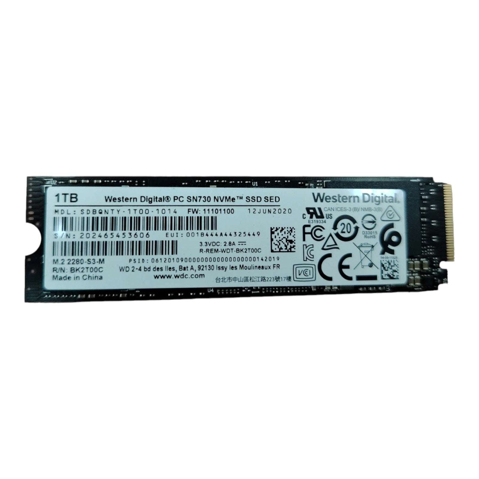 Western Digital SN730 1TB NVMe SSD – SDBQNTY-1T00-1014